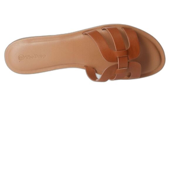 The Drop Faux Leather Brown Women's Size 13 H Sandal Flip Flops - Picture 2 of 11